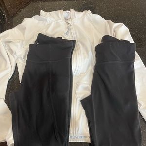 Girls Athleta medium 8-10 jacket and two leggings